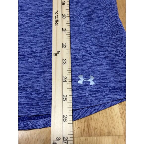 Under Armour Run HeatGear Hoodie Fitted Long Sleeves Blue Oversized Size Small - Picture 11 of 11